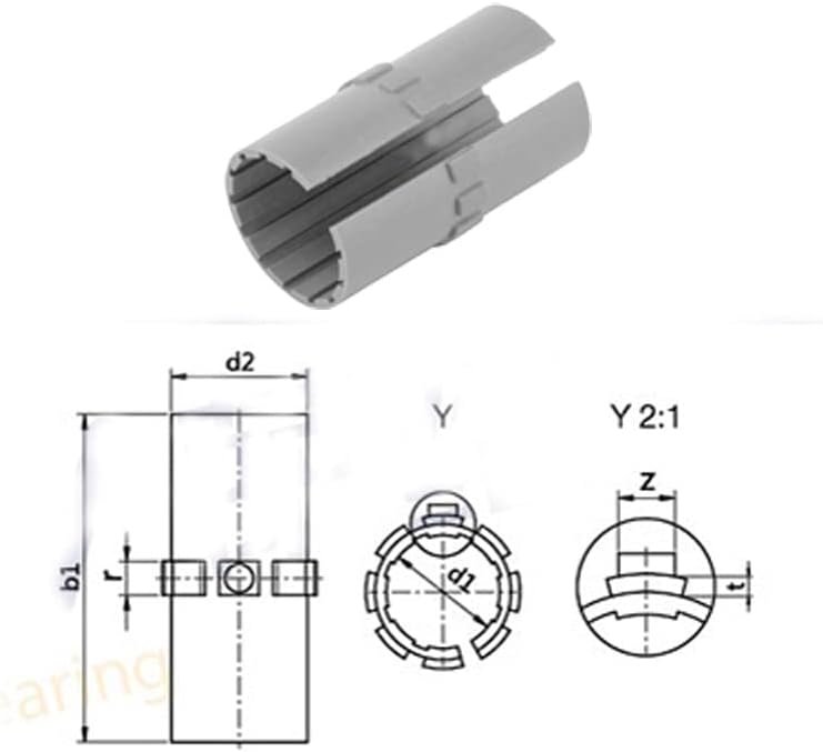 1pcs 16mm*18mm*35 mm Membrana deslizante Precisão Rolamento de mangas Engenharia Bushing de abrasão de abrasão Cinza cinza