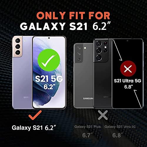 Galaxy S21 Caixa da bateria Qi Compatível com carregamento sem fio, 7000mAh Case de energia estendida de proteção Slim