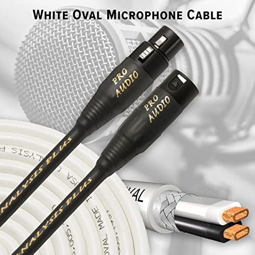 Análise mais cabo de microfone oval branco