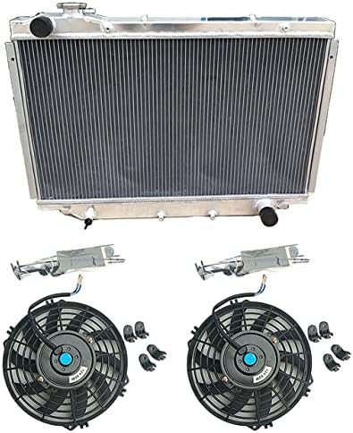 3 fileiras Radiator de alumínio completo para 1990-1997 Toyota Land Cruiser HDJ80 HZJ80 1HZ/1HD 4.2L Diesel MT +2x FAIR