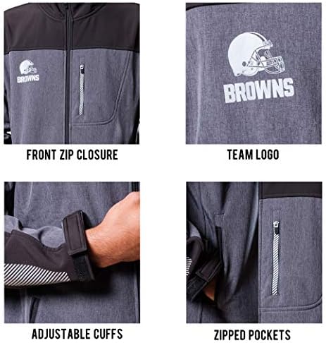 Ultra Game NFL Mens Softshell à prova de vento