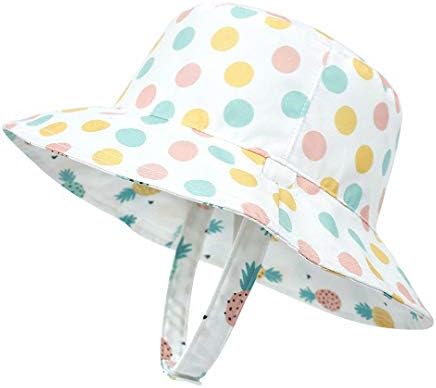 Maxnova Toddler Sun Hat Hat Summer UPF 50+ Chandeiro reversível de desgaste duplo-lateral para bebê