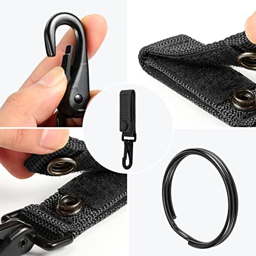 Suporte de clipe de correia para serviço pesado com snap snap de metal e alça de nylon molle