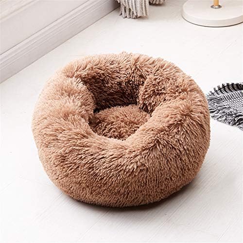 Dekika adorável cama de animais de estimação grande, fofinho de leito de estimação mole quente de inverno ninho para cães gatos café