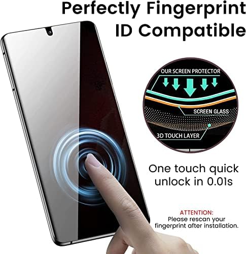 IMERHOC [2-PACK] Galaxy S23 Plus Privacy Screen Protector, [Anti-Spy] [Case Friendly] [adesivo completo] [Suporte a impressão