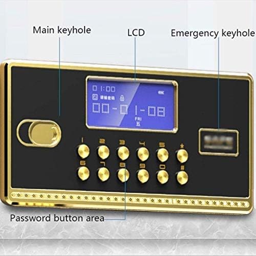 YFQHDD Security Home Safe ， Segurança digital Safe, caixa de bloqueio grande com tela LED, construção de aço sólido