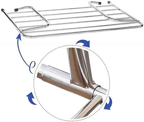 Zyhmw Roupas Airer Aço inoxidável Aço dobrável Rack Rack Rack Dreque