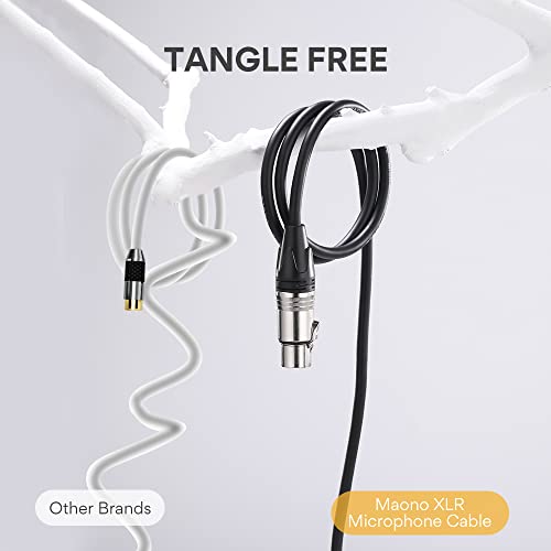 MAONO 20 pés XLR Microphone Cable Premium XLR Patch Cable com XLR Masculino para fêmea Conector de 3 pinos para microfones