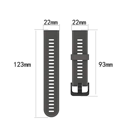 Aisports 5 pack 22mm Banda de silicone compatível com Garmin Fenix ​​5 Band para homens, Banda de substituição de pulseira