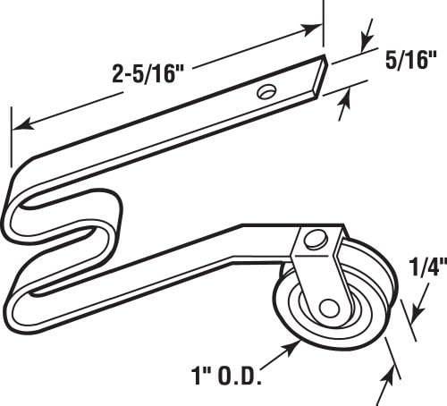 Prime-line B 513 Tensão da porta de tela Mola de tensão com rolamento de rolamento de esfera de aço de 1 polegada