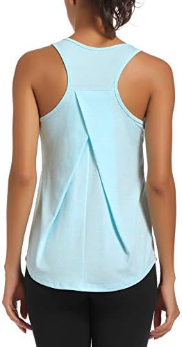 HLXFHB Tampas de treino para mulheres Exercício de ginástica Athletic Yoga Tops Racerback Sports Shirts