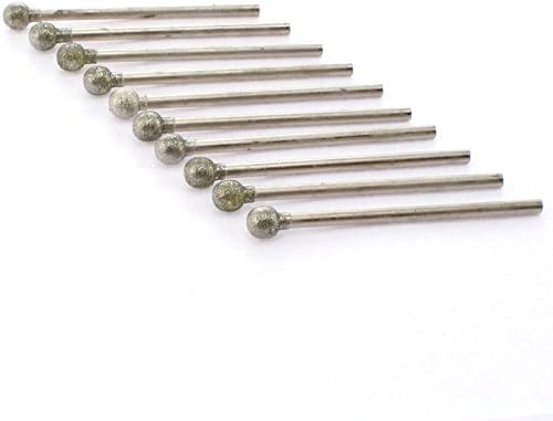 ILOVETOOL Diamond Ball Balls 6mm de escultura de pedra Ferramentas de gravura rotativa para pacote Dremel de 10pcs