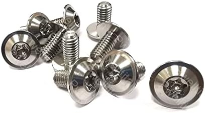 20 PCS Titanium Lelloy Umbrella Head parafuso M6 x 12mm Ti parafusos para motivação Modificação do freio a disco