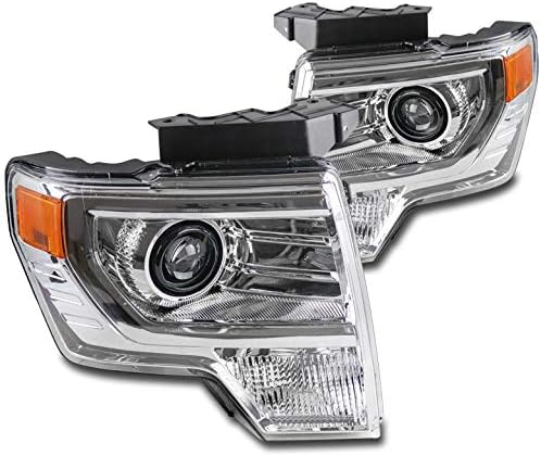 ZMAUTOPARTS BLACK Projector Faróis Lâmpadas de faróis compatíveis com 2009-2014 F-150