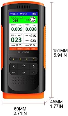 Xdkll portable formaldeído medidor digital Sensor de umidade digital Testador de qualidade de qualidade monitor de detector de