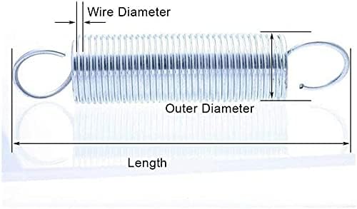 Haibing Spring compressão Springs brancos Extensão banhada por zinco mola mola mola de mola com diâmetro do fio do gancho