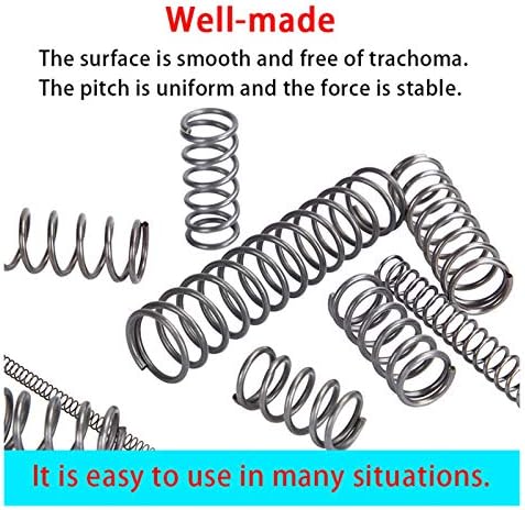 Adioli compressão mola de compressão fios de mola de mola de 4,0 mm, diâmetro externo 58 mm, comprimento 60mm-100mm