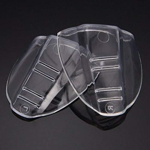 6 pares de copos escudos laterais, deslizamento flexível transparente em buracos duplos de escudo se encaixam em óculos