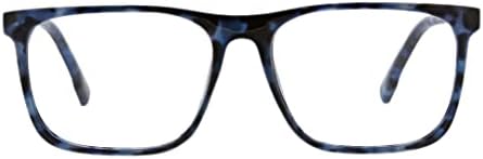 Peepers by peeperspecs highbrow foco quadrado azul bloqueando óculos de leitura