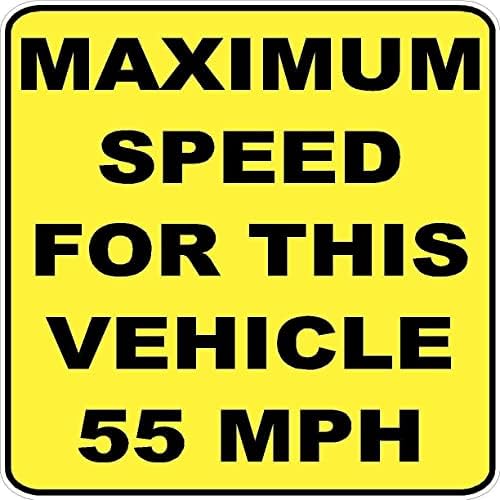 VELA VELOCIDADE MAX 55 mph de adesivo de segurança adesivo de adesivo de ônibus escolar aviso