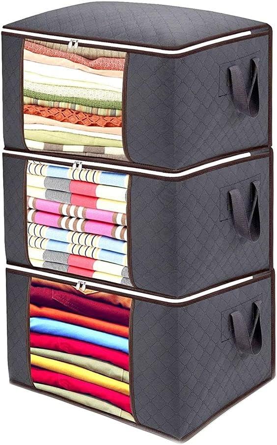 Packliner - Pacote de 3 organizador de armazenamento de roupas - sacos de armazenamento dobráveis ​​para roupas com vista para