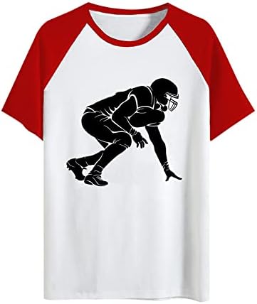 Camisas casuais para mulheres, tee gráfico de beisebol engraçado Baseball Summer camise
