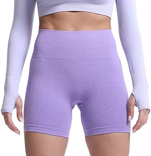 Shorts sem costura de contorno aoxjox para mulheres high workout shorts de ginástica shorts de ginástica butuar em curtações