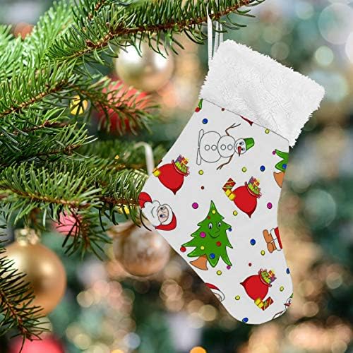 Meias de Natal de Alaza, clássico clássico personalizado pequeno decorações de meia para férias em família Conjunto de decoração