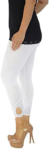 Pull de escultura feminina em Capri Jean Lace Skiny Stretch Petite Legging Cisent Call Crop Touser