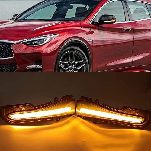 Kyyet Smoked Lente Line Mirror Light Turn Signal Signal Dinâmico Luzes de piscar seqüencial Lâmpadas indicadoras de marcadores