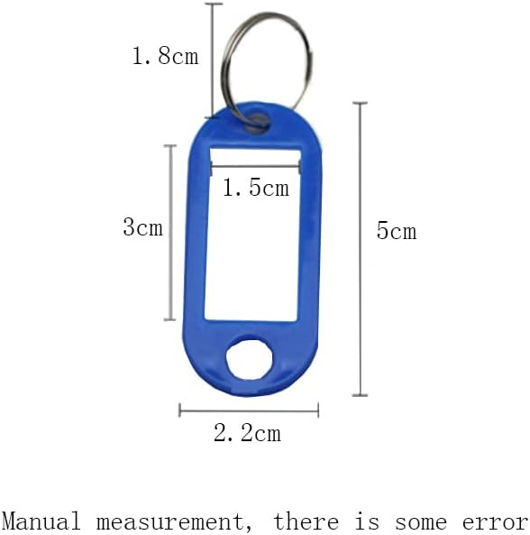 120pcs tags de teclas plásticas resistentes com janela de etiqueta e tags de chave de anel com contêiner para identificadores