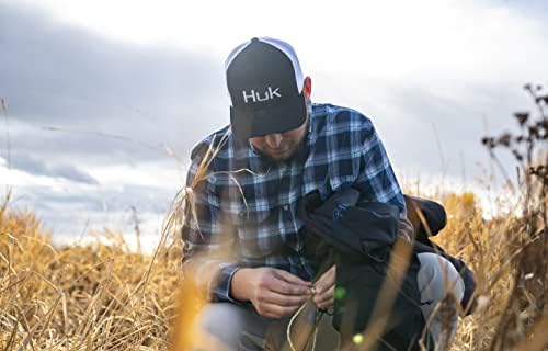 Huk Maverick Fishing Flannel camisa | Botão de desempenho para baixo