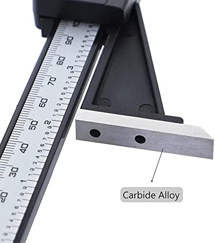 UXZDX 0-150mm Medidor de altura Pinça vernier de plástico com base magnética de calibre digital e ferramentas de medição de