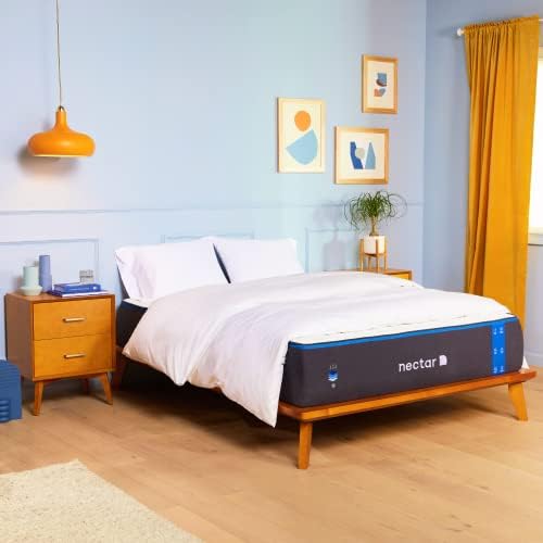 Nectar Queen Mattress 12 polegadas - Memória de gel de gel média - Cooling Comfort Technology - Teste de 365 noites - Garantia para