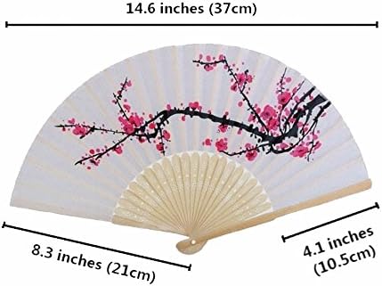 VanVene 10 PCs delicado design de flor de cerejeira de seda fã de mão favores de casamento presentes da festa japonesa