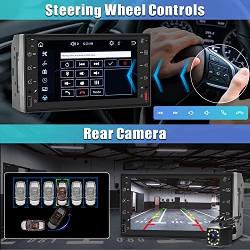 Suporte de estéreo para carro duplo Din Suporte Apple CarPlay 7 '' HD Capacitivo Touch Screen Android Auto Car Multimedia MP5 Player