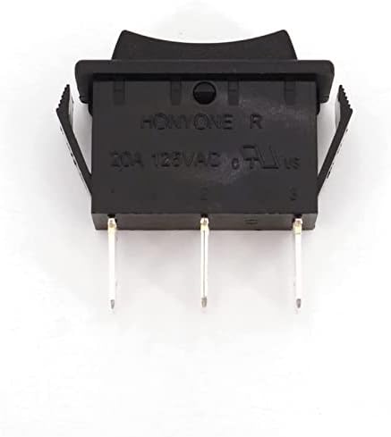 Interruptor do balancim 5pcs preto 32x14mm de alta corrente 3pin 3 vias SPDT Rocker interruptor 20A/125VAC