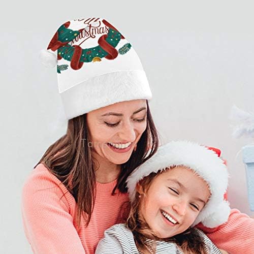 Chapéu de Papai Noel de Natal, Feliz Natal de Natal Chapéu de Férias para Adultos, Unisex Comfort Chapéus de Natal para Festive