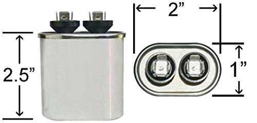 Capacitor oval de Climatek-se encaixa em Coleman 024-25900-000 S1-02425900000 | 15 UF MFD 370/440 VOLT VAC