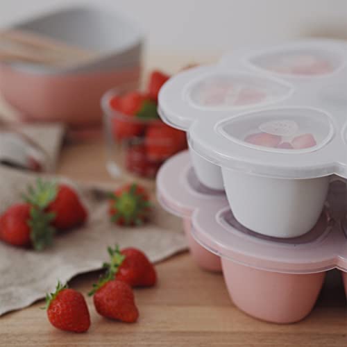 Multiplorções de Beaba Silicone Baby Alimentos Contêiner, recipientes de alimentos para bebês, recipiente de armazenamento de