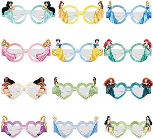 Anymonypf 24 PCs Princess Party Favors Princess Glasses Girls Dress Up Up Supplies for Princess Party Girls Birthday Gifts