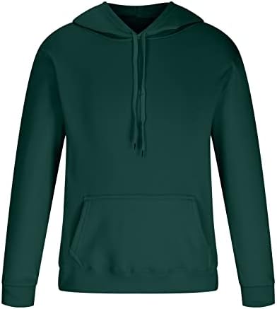 Hoodie casual de lã casual massex de Badhub Mangas compridas árvores de natal Pullover Pullover Capuz Sorto com bolso com bolso