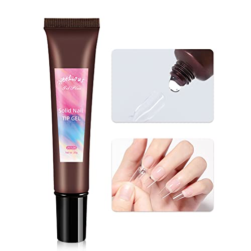 Gel de cola de unhas sólidas yethious, dicas de unhas Gel para unhas de acrílico, pressione em gel de cola de gel de cola sólida gel