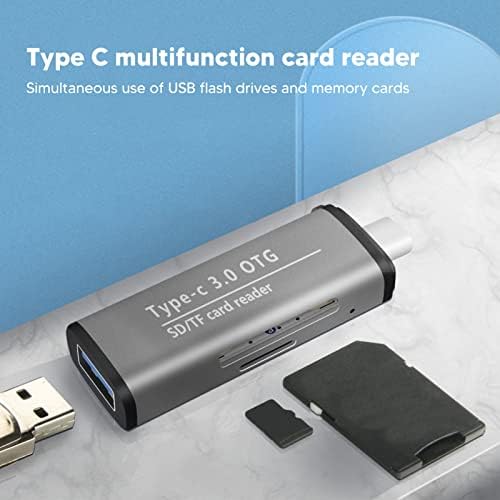 SHANRYA OTG CARD LEITOR, 5GBPS 3 EM 1 LEITOR DE CARTÃO DE ARMAZENO DE USB PAR