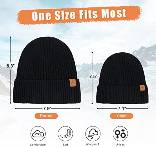 Bavst Baby Inverno Inverno-filho Chapéu de Knit Cordado Beanies Hats meninos Chapéus de família para meninas Girada fofa de inverno