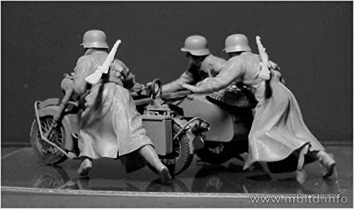 Caixa Master MB35178 Segunda Guerra Mundial do Exército Alemão Soldado de Motocicleta Escape Scene Court Style 4 peças,