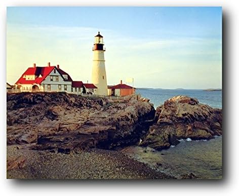 Portland Maine Lighthouse cenário paisagem natural decoração de parede de arte impressão de arte