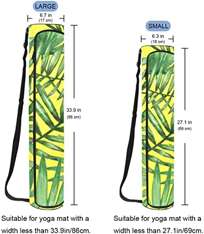 Bolsa de tapete de ioga ratgdn, tropical Palmetto Padrão Exercício de ioga transportadora de tape