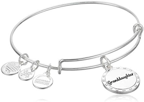 Alex e Ani porque eu te amo neta, pulseira de pulseira expansível para mulheres, ao seu charme lateral, acabamento