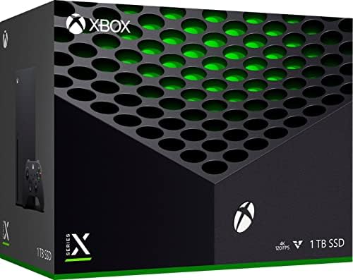 Microsoft Xbox Series x 1TB SSD Gaming Console - Controlador Black adicional, 8x CORES ZEN 2 CPU, 12 TFLOPS. RDNA 2 GPU, 16 GB.